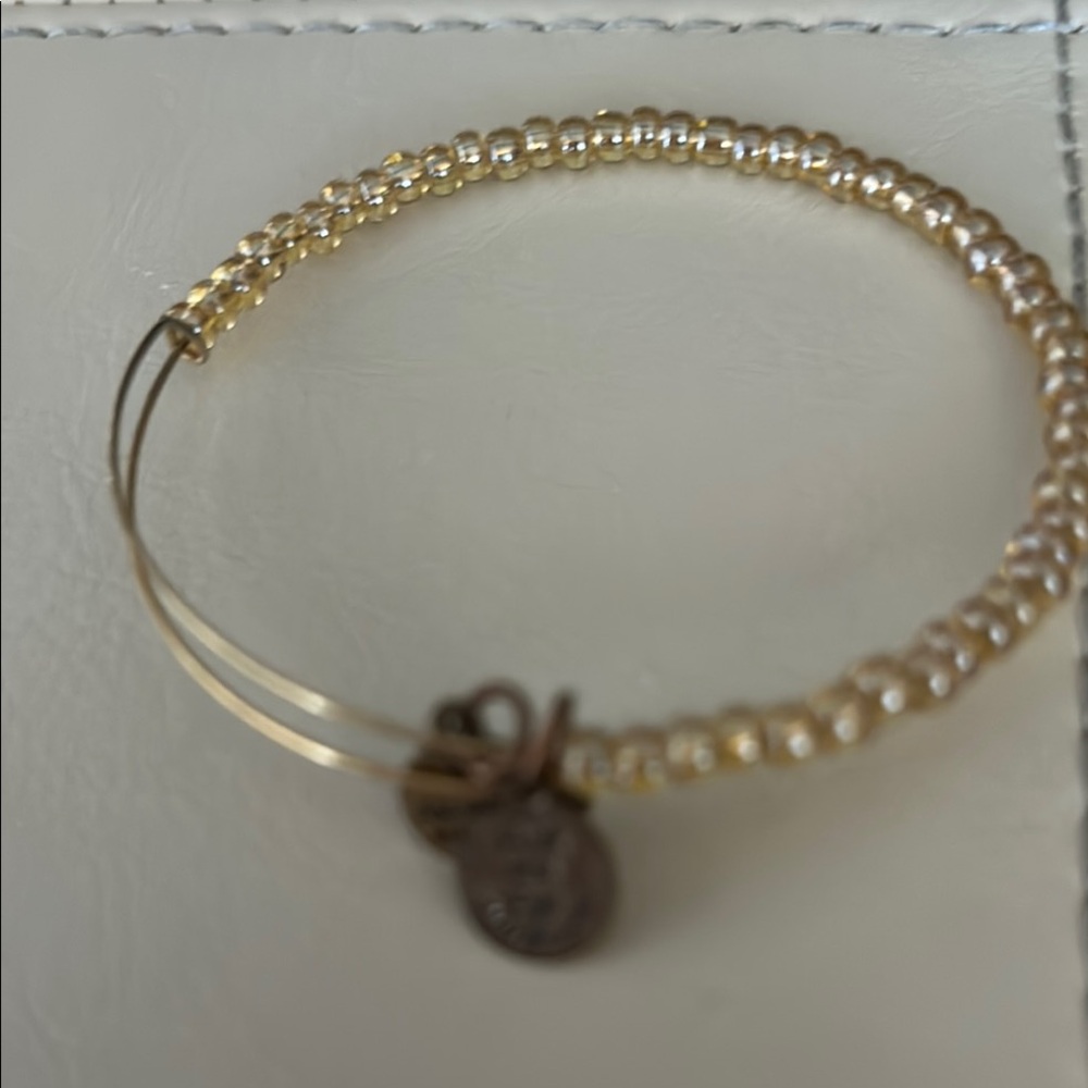 Alex and Ani Elegant Gold Beaded Bracelet authentic